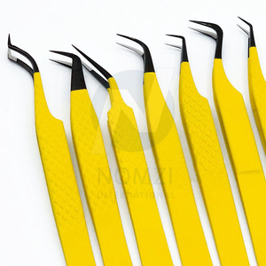 Pince à épiler pour extensions de cils NOMZI INTERNATIONAL en acier inoxydable de haute qualité, 45/90 degrés, logo personnalisé, emballage d'usine, pointue - Product Image 5
