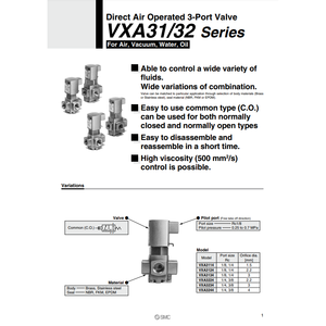 Modèle de soupape de commande pneumatique SMC Pneumatics VXA3224-03 - Product Image 3
