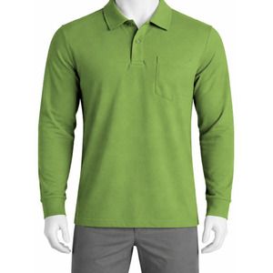 Camisa Polo de Manga Larga con Corte Regular y Puños Acanalados, 100% Mezcla de Algodón, Ropa de Trabajo, con Bolsillo - Product Image 5