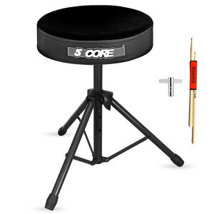 Silla de Baterista Acolchada con Espuma Viscoelástica de 3 Pulgadas de Grosor, Cómoda, con Capacidad de 330 Libras, Ajustable - Product Image 1