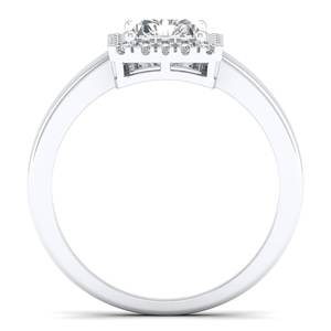 REYES New Arrival 925 Sterling Silver 14K White Gold Plated Radiant Cut 2.14Ct <b>Moissanite</b> Solitaire Ring Fine <b>Jewelry</b> For Women - Product Image 4