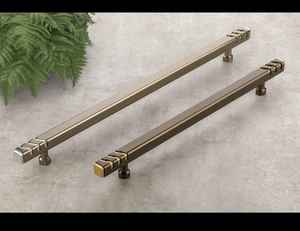 Stylish <b>gold</b> zinc alloy adjustable wardrobe <b>cabinet</b> handles luxury drawer pulls furniture hardware wholesale export supplier - Product Image 3