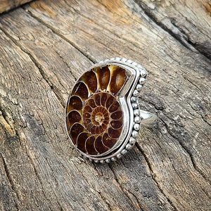 Ammonite <b>Silver</b> <b>Ring</b> <b>925</b> Sterling <b>Silver</b> Vintage Style Handmade <b>Ring</b> For Her Bulk Sale <b>Ring</b> All Size <b>Rings</b> - Product Image 3