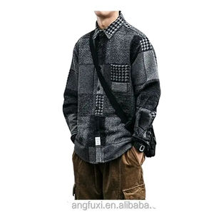 Camisas de Franela a Cuadros Premium de Manga Larga para Hombre, Personalizadas, Extra Grandes, de Poliéster y Algodón Pesado, con Doble Bolsillo - Product Image 4