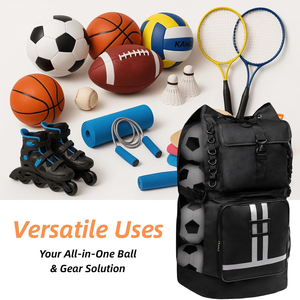 Sac de football avec poches pour 14-16 ballons, sac de sport extra large, sac à dos de football - Product Image 5