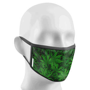 Masque facial en coton personnalisé tendance avec poche pour filtre, logo imprimé, réutilisable, en tissu de luxe, respirant, noir, de créateur - Product Image 5