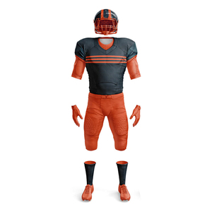 Ensemble d'uniformes de football américain personnalisés pour hommes, manches courtes, noir et vert, 100 % polyester, évacuation de l'humidité, coupe athlétique toutes saisons - Product Image 5