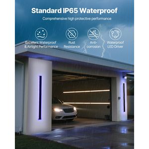 Lampade da Parete per Esterni RGB Moderne, Confezione da 2, 100 cm, Impermeabili IP65, 2700K/6000K, Alimentazione AC - Product Image 4