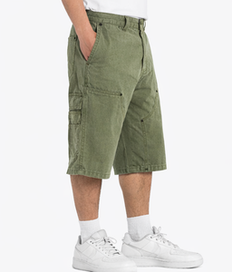 Shorts de travail en polyester robuste pour hommes |   Vêtements de travail respirants avec poches utilitaires |   Streetwear Fit OEM Logo personnalisé Double Knee - Product Image 3