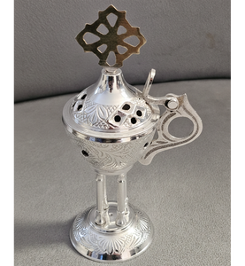 Brûleur d'encens en laiton, dernier modèle, spirituel, religieux, écologique, décoration traditionnelle pour la maison, pour la méditation et la prière - Product Image 1