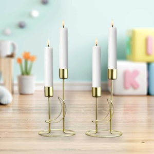 Brass <b>Candlestick</b> Holder Vintage Metal Candle Stand for Home Decor Dining Table Wedding Centerpiece - Product Image 5
