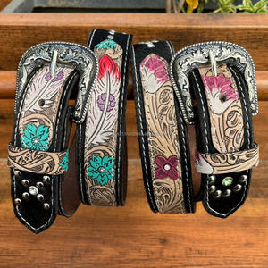 Venta de fábrica, Cinturón de tachuelas de cuero mecanizado a mano de lujo, hebilla de pasador ajustable, cinturones de cuero de vaca genuino personalizados para hombres y mujeres - Product Image 5