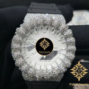 Montre analogique-numérique à quartz pour femme Pahal Jewels Luxury Diamond Roman Numeral avec bracelet de 20 mm en acier inoxydable et boîtier rond de 40 mm - Product Image 5