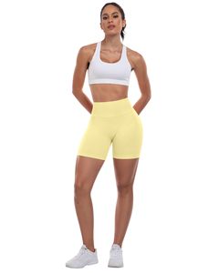 Running Shorts For Women Workout Gym Biker Shorts High Waisted Tummy Control Butt Lifting Sports Yoga Booty Scrunch Butt Shorts - Product Image 3
