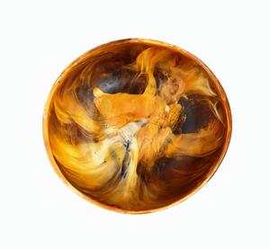 Assiette en résine écologique au design moderne, motif tourbillon blanc, texture marbre, qualité alimentaire, compatible lave-vaisselle - Product Image 6