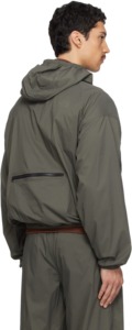 Men's Hooded Windbreaker <b>Jacket</b> Solid Color Zipper Closure Sporty Casual Outdoor Wear Spring Polyester Material - Product Image 2