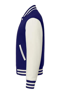 เสื้อแจ็คเก็ต Letterman สไตล์คลาสสิกสำหรับผู้ชาย ปักโลโก้ตามสั่ง คุณภาพพรีเมียม ตัวเสื้อทำจากผ้าขนสัตว์ผสม ทรงแฟชั่นแบบ Bomber Jacket - Product Image 4