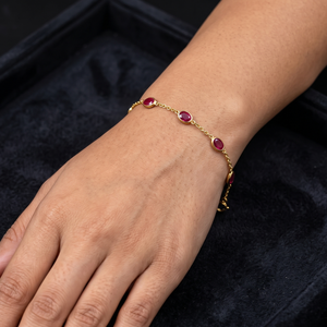 New Collection Handmade Natural <b>Ruby</b> Gemstone 925 Sterling Silver Gold Healing <b>Bracelet</b> for Women's Anniversary Gift Wholesale - Product Image 5