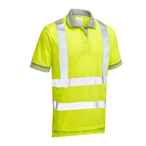 Camiseta Polo de Poliéster Amarillo de Alta Visibilidad Soban Personalizada, Ropa de Trabajo de Seguridad Reflectante de Secado Rápido, Certificación CE, Manga Corta, Unisex - Product Image 2