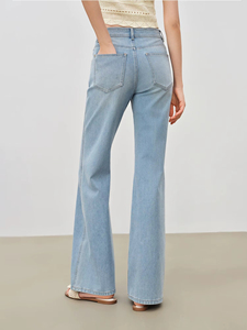 Nouveau pantalon cargo en jean extensible à taille élastique, couleur unie, grande taille, respirant, séchage rapide, été, écologique, haute qualité, effet délavé - Product Image 5