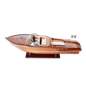 Modèle de bateau rapide Aquarama B085, artisanal en cèdre, décor nautique en bois peint, cadeau de collection, objet de décoration, cadeau de Noël - Product Image 1