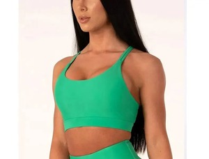 Soutien-gorge de sport personnalisé avec logo, dos croisé, pour yoga, gym, entraînement, haut court, haute qualité, vêtements de sport pour femmes, soutien-gorge de sport pour femmes, soutien-gorge de yoga - Product Image 3