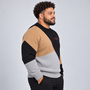 Pull pour homme durable avec tricot chaud, tissu doux, coupe confortable, col classique, poignets côtelés, idéal pour l'hiver - Product Image 3