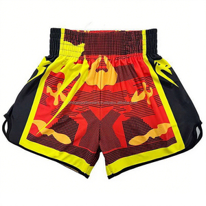 Shorts de Muay Thai personnalisés unisexes, respirants, extensibles, 100% polyester - Product Image 3