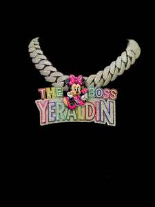 Collar Cubano de Plata 925 con Colgante de Moissanita VVS en Oro Amarillo, Estilo Hip Hop, Personalizado, con Dijes y Cadena con Nombre, de Moda - Product Image 6