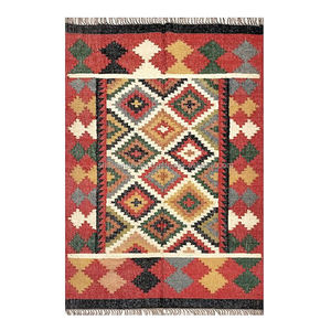 Tapis Kilim tissé en coton de luxe fait à la main tapis personnalisables tapis de prière lavables à usage domestique - Product Image 4