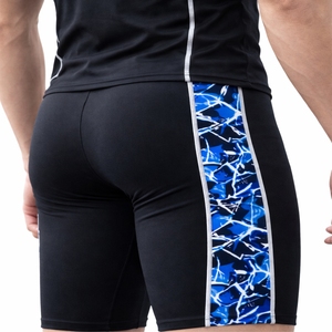 Ensemble de natation décontracté pour hommes : Rashguard à manches courtes, short de compression, taille élastique, séchage rapide, imperméable et respirant - Product Image 5