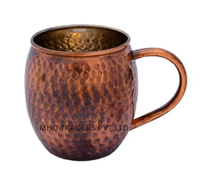 Plain Pure Copper Beer Mug Moscow Mule Cup 16oz Rustic Vintage Drinkware Bar Mug by MHQ Traders PVT LTD - Product Image 6