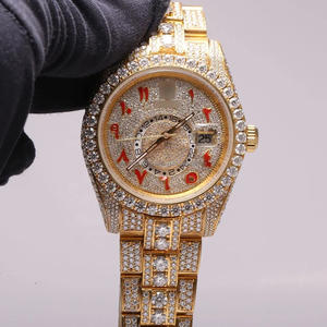 Latest Moissanite Diamond <b>Watch</b> Top Iced Out Gold Mechanical Diamond Luxury Gold VVS Moissanite <b>Watches</b> Unisex Branded <b>Watch</b> - Product Image 2