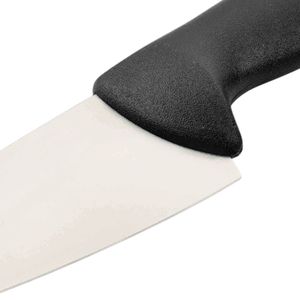 Couteaux de cuisine noirs avec lame pointue argentée, protège-doigts et poignée incurvée pour couper les légumes et préparer les aliments X - Product Image 5