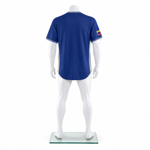 Camiseta Deportiva de Manga Corta Transpirable 100% Poliéster Unisex del Equipo Nacional de Béisbol de Venezuela para el Clásico Mundial de Béisbol 2026 de MEGAMAPLE - Product Image 3