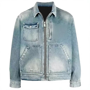 Tela para Chaqueta Vaquera OEM, Nueva Moda, Alta Calidad, Logotipo Personalizado Bordado para Hombre, Estilo Salpicado de Pintura, Primavera, Ocio, Casual, Tejido - Product Image 4