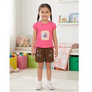 Wholesale Supply Kids Girls Fashion <b>Top</b> And Hot Pant Set Soft Cotton <b>Birthday</b> And Playtime Outfit Available For Sale - Product Image 1