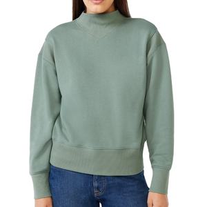 Sudaderas de Cuello Alto para Mujer, 100% Algodón, Fabricación en Fábrica OEM, Mangas Largas, Puños y Dobladillos Cosidos, Diseños Impresos Personalizados - Product Image 6
