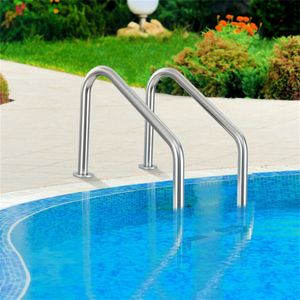 Scala per Piscina in Acciaio Inossidabile Resistente con Corrimano in Plastica, 3 Gradini per Spa e Sport Acquatici all'Aperto - Product Image 6
