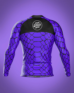 SKELEV SPORTS Rashguard personnalisé pour homme à manches longues, imprimé tigre noir et jaune, respirant, écologique, séchage rapide, Spandex/Polyester - Product Image 2