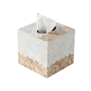 Funda para Caja de Pañuelos Hecha a Mano con Madreperla, Tendencia de Moda para el Hogar - Product Image 2