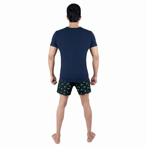 Ensemble décontracté d'été pour homme, deux pièces, fabriqué au Pakistan, bleu marine, séchage rapide, design personnalisé, service OEM, chemise et short - Product Image 2