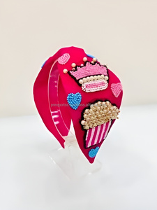 Nouveau design 2025 – Bandeau en coton jaune brodé à la main et perlé, style américain, léger, durable, en tissu de haute qualité - Product Image 3