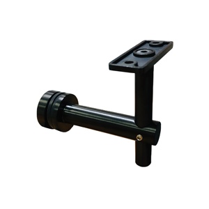 Soporte de Pasamanos de Acero Inoxidable con Acabado PVD Negro Mate, Diseño Moderno Ajustable para Aplicaciones en Hoteles, OEM ODM - Product Image 1