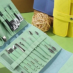 Premium Stainless Steel Nail Care Grooming Kit Heavy Duty Nail Clippers with Elegant Travel Storage <b>Case</b> - Product Image 6