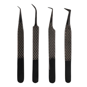 Precision Stainless Steel <b>Eyelash</b> Tweezers Smooth Tip Black <b>Beauty</b> <b>Tool</b> for Lash Extension and Brow Shaping lash technician <b>tool</b> - Product Image 5