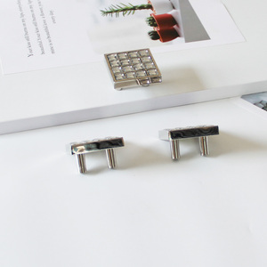 High Quality Square Acrylic <b>Crystal</b> Cabinetry Handles Zinc Alloy Drawer <b>Knob</b> for Kitchen Cabinet Dining Room and Bathroom Decor - Product Image 6