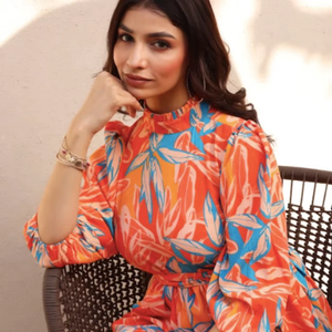 Fabricante de Vestidos Personalizados, Vestido Veraniego con Estampado Floral, Elegante y Moderno, Vestido Maxi de Diseño de Lujo en Modal - Product Image 3