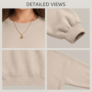 Sweat-shirt oversize pour femme, coupe confortable, coutures durables, tendance, épaules tombantes, logo et tailles personnalisés, sweat-shirt personnalisé pour femme - Product Image 6