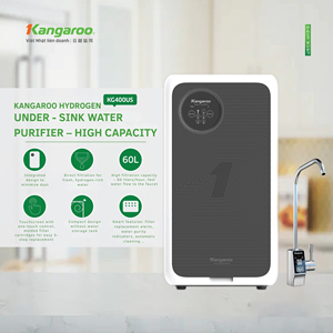 Sistema de Ósmosis Inversa Compacto de Plástico Kangaroo KG400US, Purificador de Agua Eléctrico de Hidrógeno de 400 GPD con Grifo Inteligente, Ahorro de Espacio - Product Image 3
